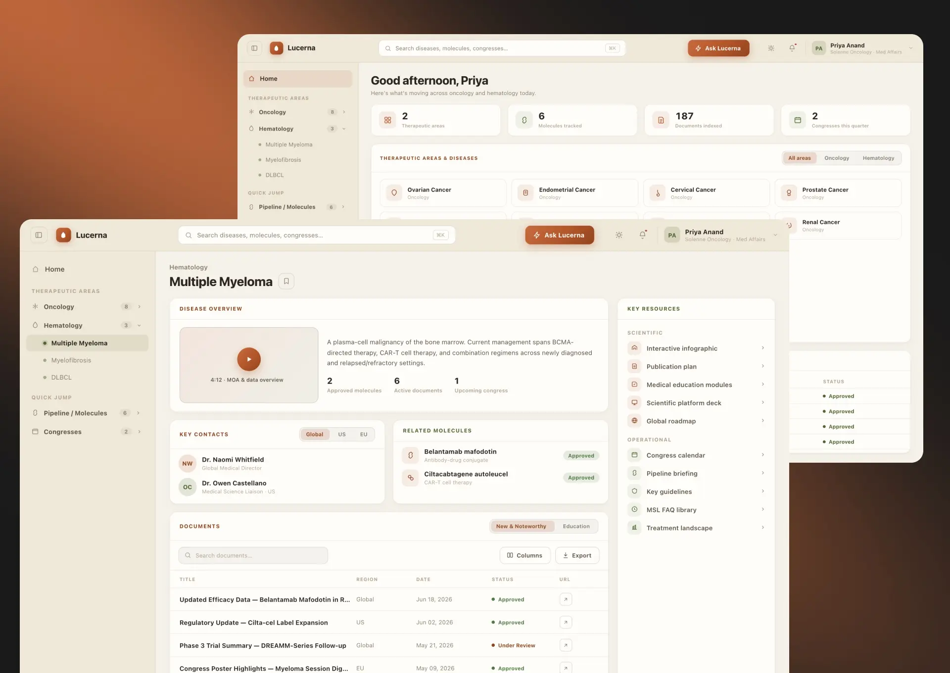 AI-powered pharmaceutical intelligence platform workspace preview